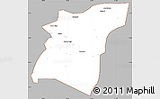 Gray Simple Map of Am Dam, cropped outside