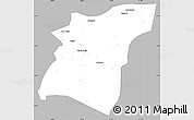 Gray Simple Map of Am Dam, single color outside
