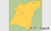 Savanna Style Simple Map of Am Dam, cropped outside