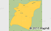 Savanna Style Simple Map of Am Dam, single color outside
