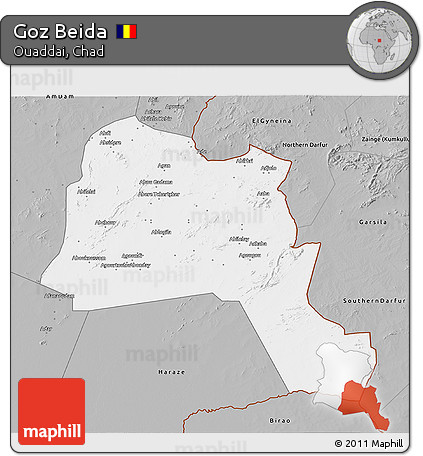 Gray 3D Map of Goz Beida
