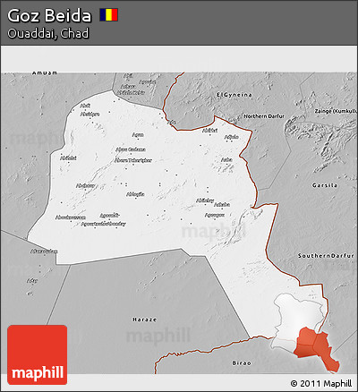 Gray 3D Map of Goz Beida