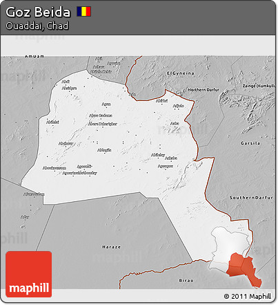 Gray 3D Map of Goz Beida