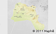 Physical 3D Map of Goz Beida, lighten, desaturated