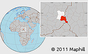 Gray Location Map of Goz Beida, highlighted parent region