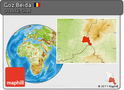 Physical Location Map of Goz Beida