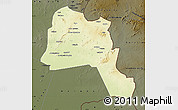 Physical Map of Goz Beida, darken