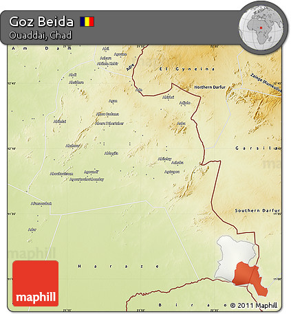Physical Map of Goz Beida