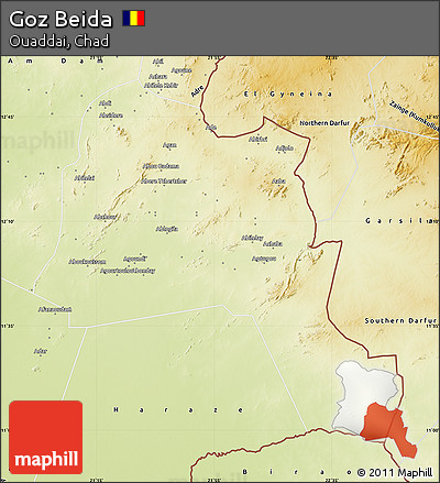 Physical Map of Goz Beida