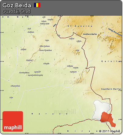 Physical Map of Goz Beida