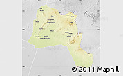 Physical Map of Goz Beida, lighten, desaturated