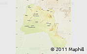 Physical Map of Goz Beida, lighten
