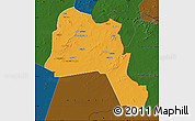 Political Map of Goz Beida, darken
