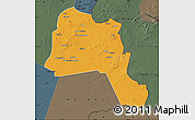 Political Map of Goz Beida, darken, semi-desaturated