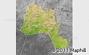 Satellite Map of Goz Beida, desaturated