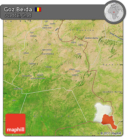 Satellite Map of Goz Beida