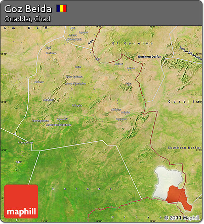 Satellite Map of Goz Beida