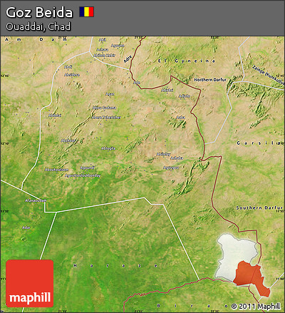 Satellite Map of Goz Beida