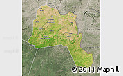 Satellite Map of Goz Beida, semi-desaturated