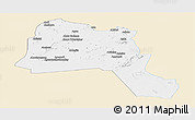 Classic Style Panoramic Map of Goz Beida, single color outside