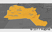 Political Panoramic Map of Goz Beida, darken, desaturated