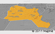 Political Panoramic Map of Goz Beida, desaturated