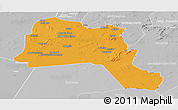 Political Panoramic Map of Goz Beida, lighten, desaturated