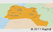 Political Panoramic Map of Goz Beida, lighten