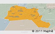 Political Panoramic Map of Goz Beida, lighten, semi-desaturated