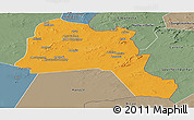 Political Panoramic Map of Goz Beida, semi-desaturated