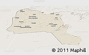Shaded Relief Panoramic Map of Goz Beida, lighten