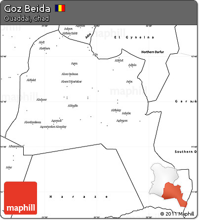 Blank Simple Map of Goz Beida