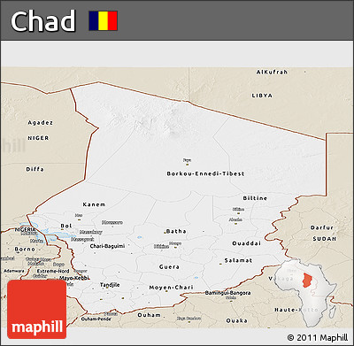 Classic Style Panoramic Map of Chad