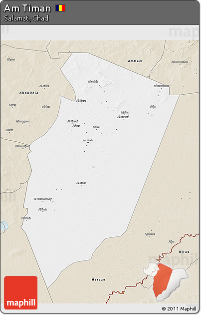 Classic Style 3D Map of Am Timan