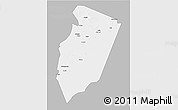 Gray 3D Map of Am Timan, single color outside