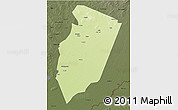 Physical 3D Map of Am Timan, darken