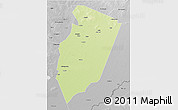Physical 3D Map of Am Timan, desaturated