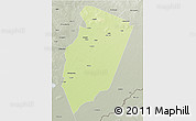 Physical 3D Map of Am Timan, semi-desaturated