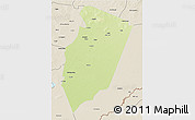 Physical 3D Map of Am Timan, shaded relief outside
