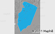 Political 3D Map of Am Timan, desaturated