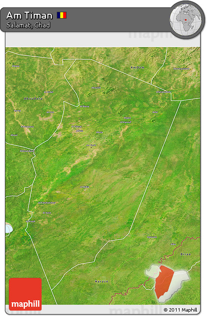 Satellite 3D Map of Am Timan