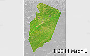 Satellite 3D Map of Am Timan, lighten, desaturated