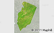 Satellite 3D Map of Am Timan, lighten, semi-desaturated