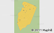 Savanna Style 3D Map of Am Timan, single color outside