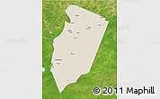 Shaded Relief 3D Map of Am Timan, satellite outside