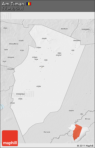 Silver Style 3D Map of Am Timan