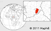 Blank Location Map of Am Timan, highlighted parent region