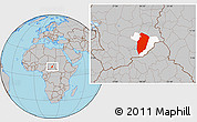 Gray Location Map of Am Timan, highlighted parent region