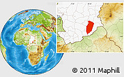 Physical Location Map of Am Timan, highlighted country