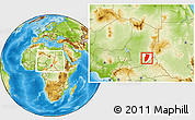 Physical Location Map of Am Timan, highlighted parent region, within the entire country